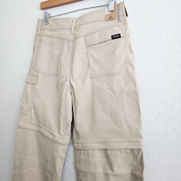 NEW Prana Stretch Zion Durable Convertible Men's Tan Cargo Pants Sandbar Tan - Picture 13 of 14